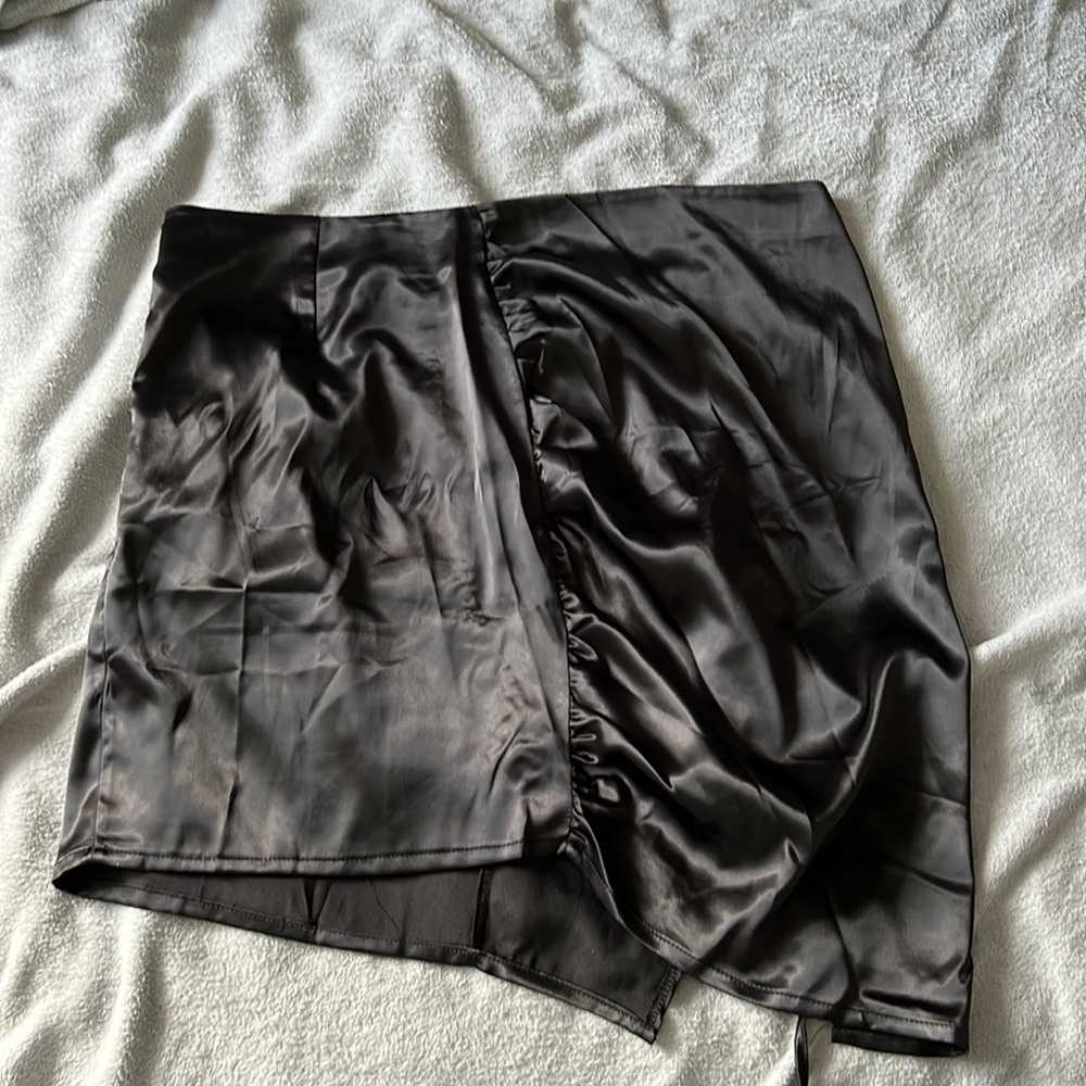 Black satin skirt - not stretchy